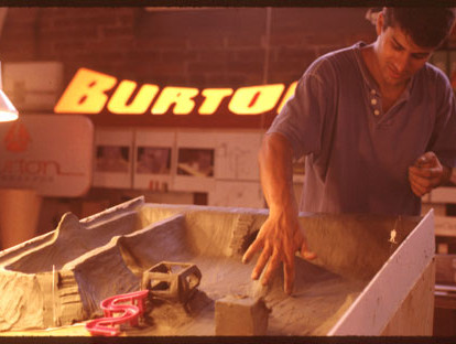 Working on model for Burton photo shoot